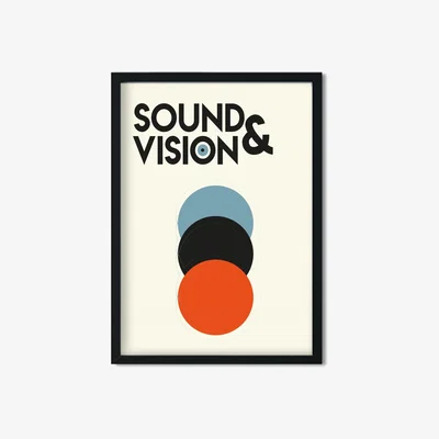 Wolf & Badger Sound & Vision David Bowie Retro Giclée Art Print A3 297 X 420Mm Fanclub