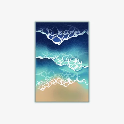 Wolf & Badger Blue Ocean Waves Large Stanley Print House