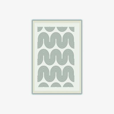 Wolf & Badger Grey Modern Geometric 2 Medium Stanley Print House