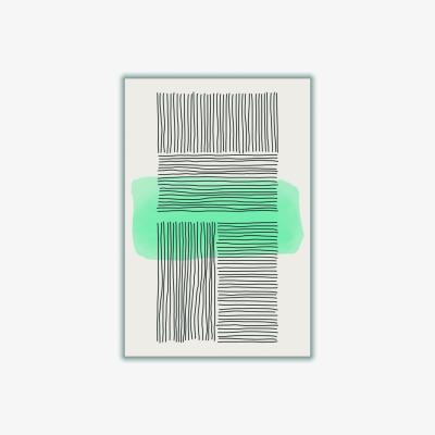 Wolf & Badger Light Green Abstract #1 Extra Small Stanley Print House