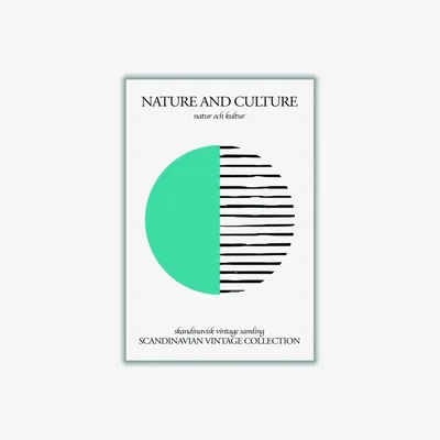 Wolf & Badger Blue Nature And Culture Scandinavian Collection Iiii A1 594 X 841Mm Stanley Print House