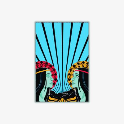 Wolf & Badger Blue 70'S Woman Series #4 A1 594 X 841Mm Stanley Print House