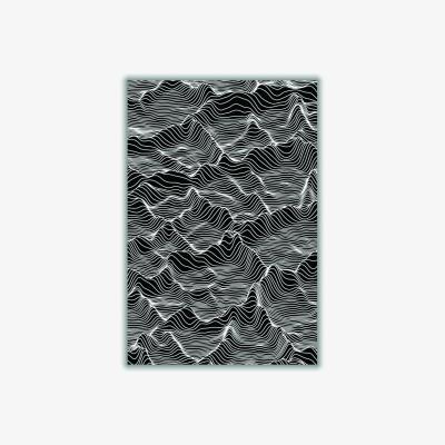Wolf & Badger White Abstract Mountains Xxs Stanley Print House