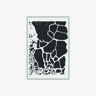 Wolf & Badger Black Abstract Collection #1 Extra Small Stanley Print House