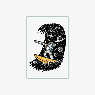 Wolf & Badger Yellow / Orange Surf's Up A1 594 X 841Mm Stanley Print House