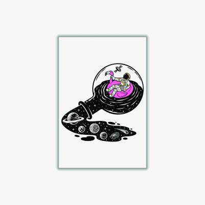 Wolf & Badger Pink / Purple Good Day For A Float A3 297 X 420Mm Stanley Print House