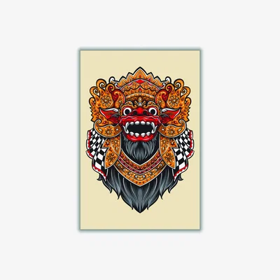 Wolf & Badger Yellow / Orange Balinese Mythology Large Stanley Print House