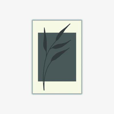 Wolf & Badger Grey Abstract Minimal Plants #4 Large Stanley Print House