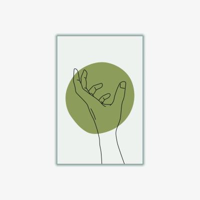 Wolf & Badger Green Abstract Minimal Hand #4 Small Stanley Print House