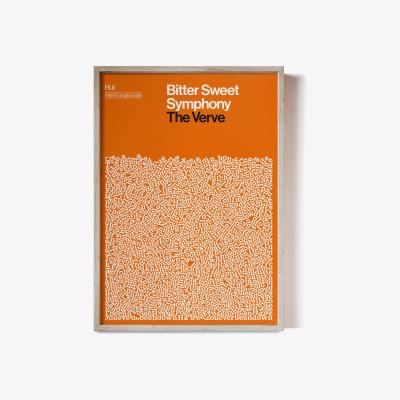 Wolf & Badger Bitter Sweet Symphony - The Verve - Song Lyric Print A1 594 X 841Mm Reign & Hail