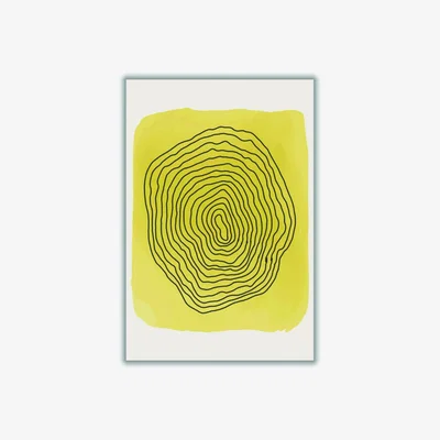 Wolf & Badger Yellow / Orange Yellow Watercolor Shapes Series #4 A1 594 X 841Mm Stanley Print House