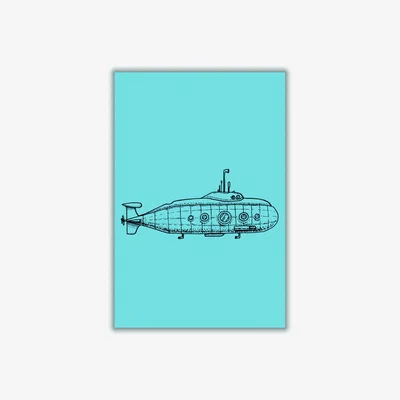 Wolf & Badger Blue Below Sea Extra Small Stanley Print House