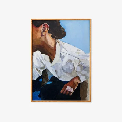 Wolf & Badger Blue / White The Man I Met At A Bar - Art Print - 50X70 Cm | 50 X 70Cm | Paper Collective
