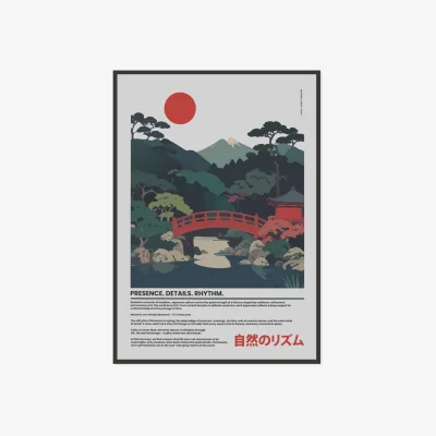 Wolf & Badger Three Japan Presence & Rhythm Matte Art Print | A2 | 420 X 594Mm | Anchor & Crew