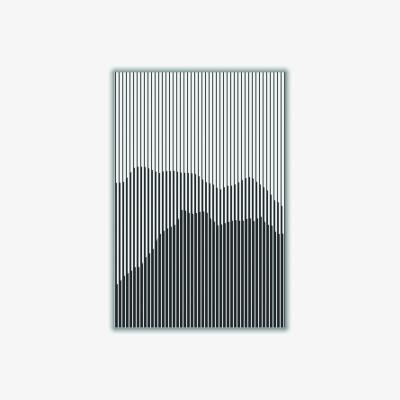 Wolf & Badger Black Dark Mountains Series #2 A1 594 X 841Mm Stanley Print House
