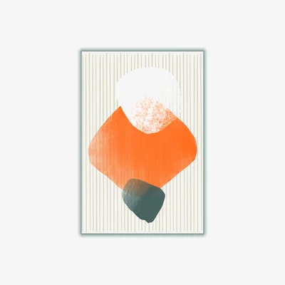 Wolf & Badger Yellow / Orange Watercolor Abstract #3 Medium Stanley Print House