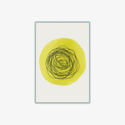 Wolf & Badger Yellow / Orange Geometric Watercolor #9 A4 210 X 297Mm Stanley Print House