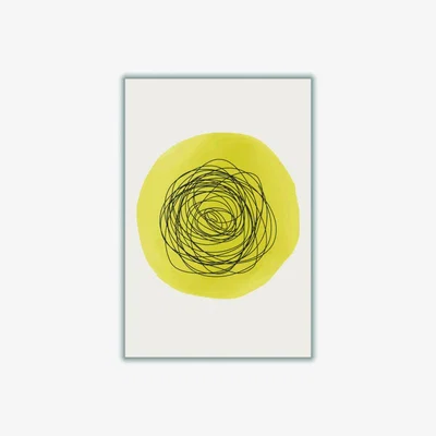 Wolf & Badger Yellow / Orange Geometric Watercolor #9 A4 210 X 297Mm Stanley Print House