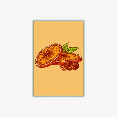 Wolf & Badger Yellow / Orange Orange Slices Xxs Stanley Print House