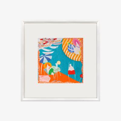 Wolf & Badger Amalfi Beach Life Framed Silk | Un Poco