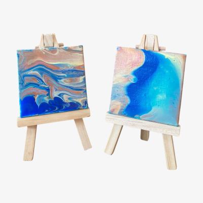 Wolf & Badger Blue / Pink / Purple Mini Painting Pair - Ocean Eyes A7 74 X 105Mm By Shax