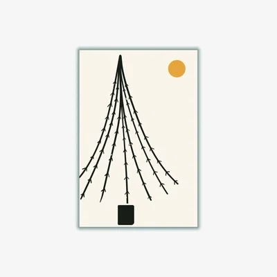 Wolf & Badger Yellow / Orange Boho Tree Xxs Stanley Print House