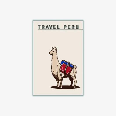 Wolf & Badger Brown Travel Peru Small Stanley Print House