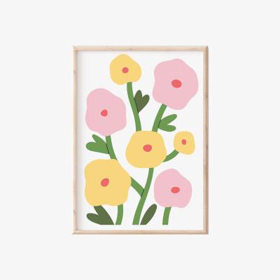 Wolf & Badger Pink / Purple Summer Flowers Sofe Store