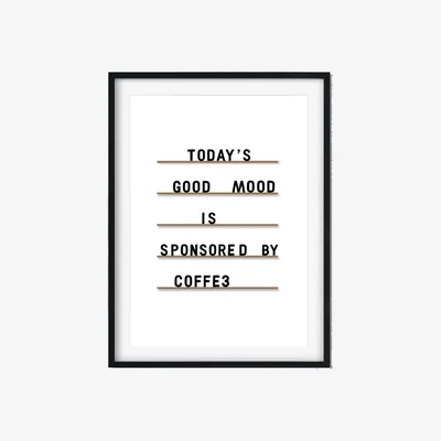 Wolf & Badger Black Sponsored By Coffee A3 297 X 420Mm The Native State