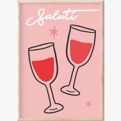 Wolf & Badger Pink / Purple Saluti Print Sofe Store