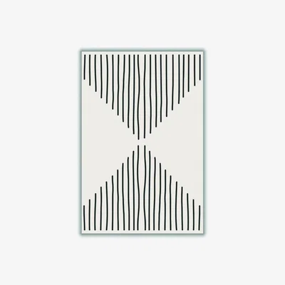 Wolf & Badger Black Minimal Line Design 4 Small Stanley Print House