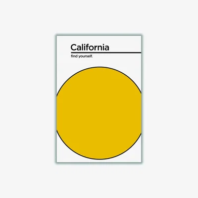Wolf & Badger Yellow / Orange California Find Yourself Medium Stanley Print House