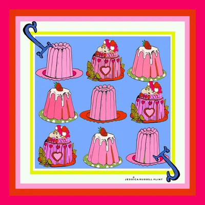 Wolf & Badger Design Print - J For Jelly Jessica Russell Flint