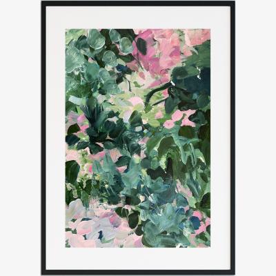 Wolf & Badger Green Swooping Branches - Abstract Floral Print Jessica Slack Studio