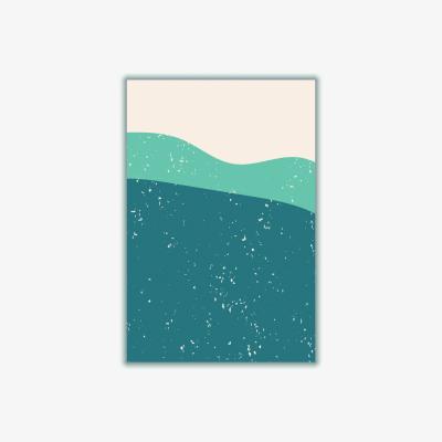 Wolf & Badger Green Minimal Abstract Mountains #2 Extra Small Stanley Print House