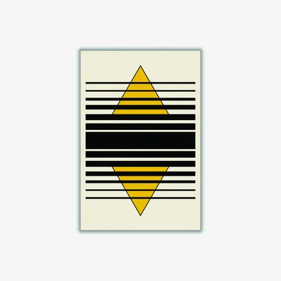 Wolf & Badger Yellow / Orange Geometric Pyramid Large Stanley Print House