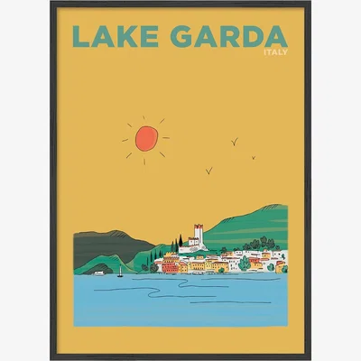 Wolf & Badger Lake Garda Italy - Summer Escapes Print Places & Spaces Art Co.