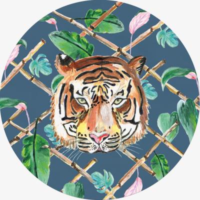 Wolf & Badger Circle Wall Sticker Tiger Catchii