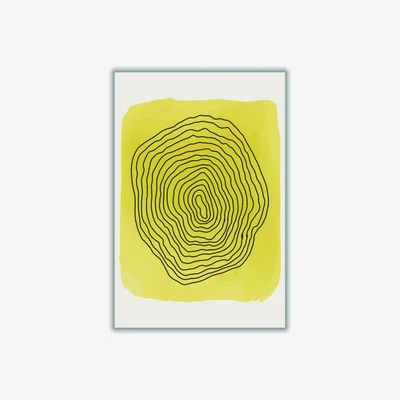 Wolf & Badger Yellow / Orange Yellow Watercolor Shapes Series #4 Large Stanley Print House