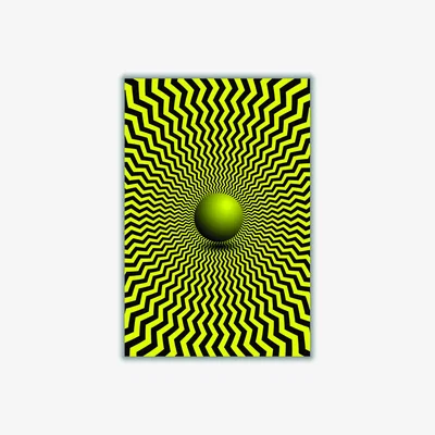 Wolf & Badger Yellow / Orange Optical Illusion Extra Small Stanley Print House