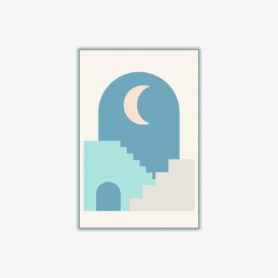Wolf & Badger Blue Minimal Architecture #3 Small Stanley Print House