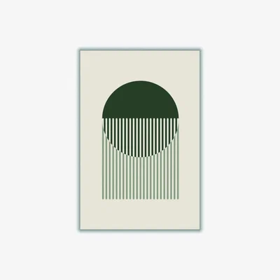 Wolf & Badger Grey Minimal Abstract Circles Iiii Large Stanley Print House