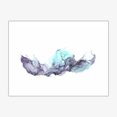Wolf & Badger Pink / Purple / Blue Sepia - A4 Fine Art Print A4 210 X 297Mm Art by Affie