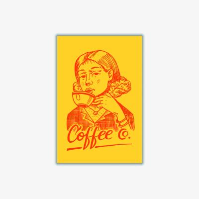 Wolf & Badger Yellow / Orange Coffee Large Stanley Print House