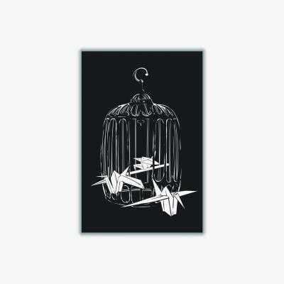 Wolf & Badger White Origami Birds Medium Stanley Print House