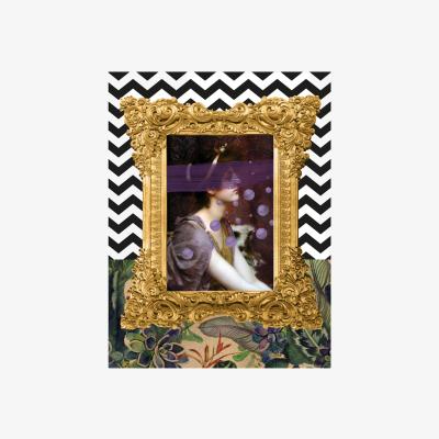 Wolf & Badger Pink / Purple Johanna Limited Edition Print Myrtle & Mary