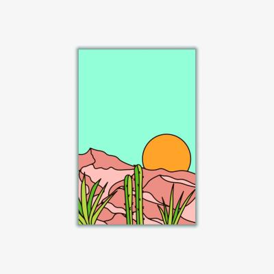 Wolf & Badger Yellow / Orange Minimal Desert Sunset Extra Large Stanley Print House