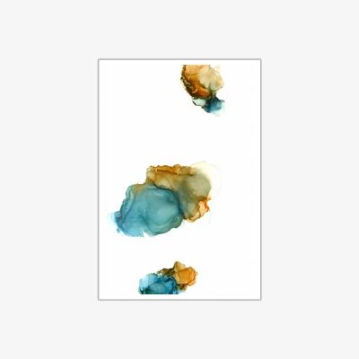 Wolf & Badger Blue / Yellow / Orange Wander A5 Print A5 148 X 210Mm Art by Affie