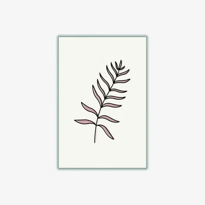 Wolf & Badger Neutrals Abstract Tropical Leaves I A4 210 X 297Mm Stanley Print House