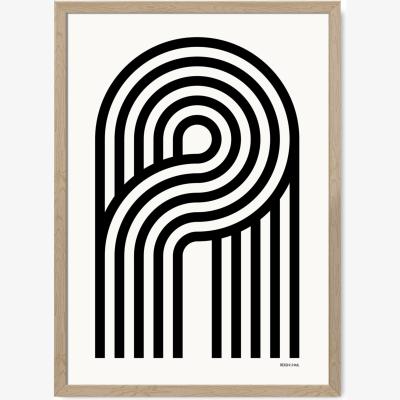 Wolf & Badger Geometric Typography Print ‘A-Z' A2 420 X 594Mm Reign & Hail